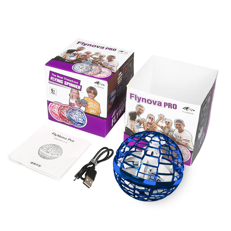 Flying spinning orb ball