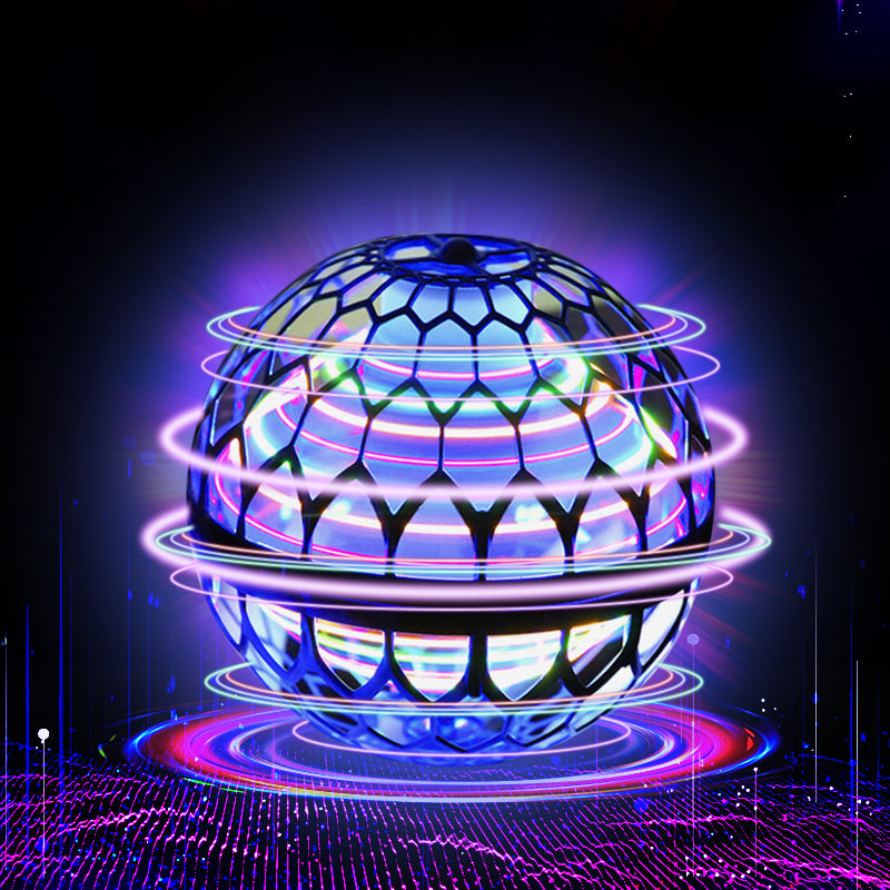 Flying spinning orb ball